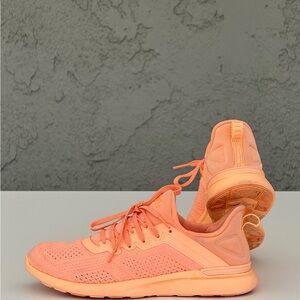 APL peach orange tracer sneakers size 7